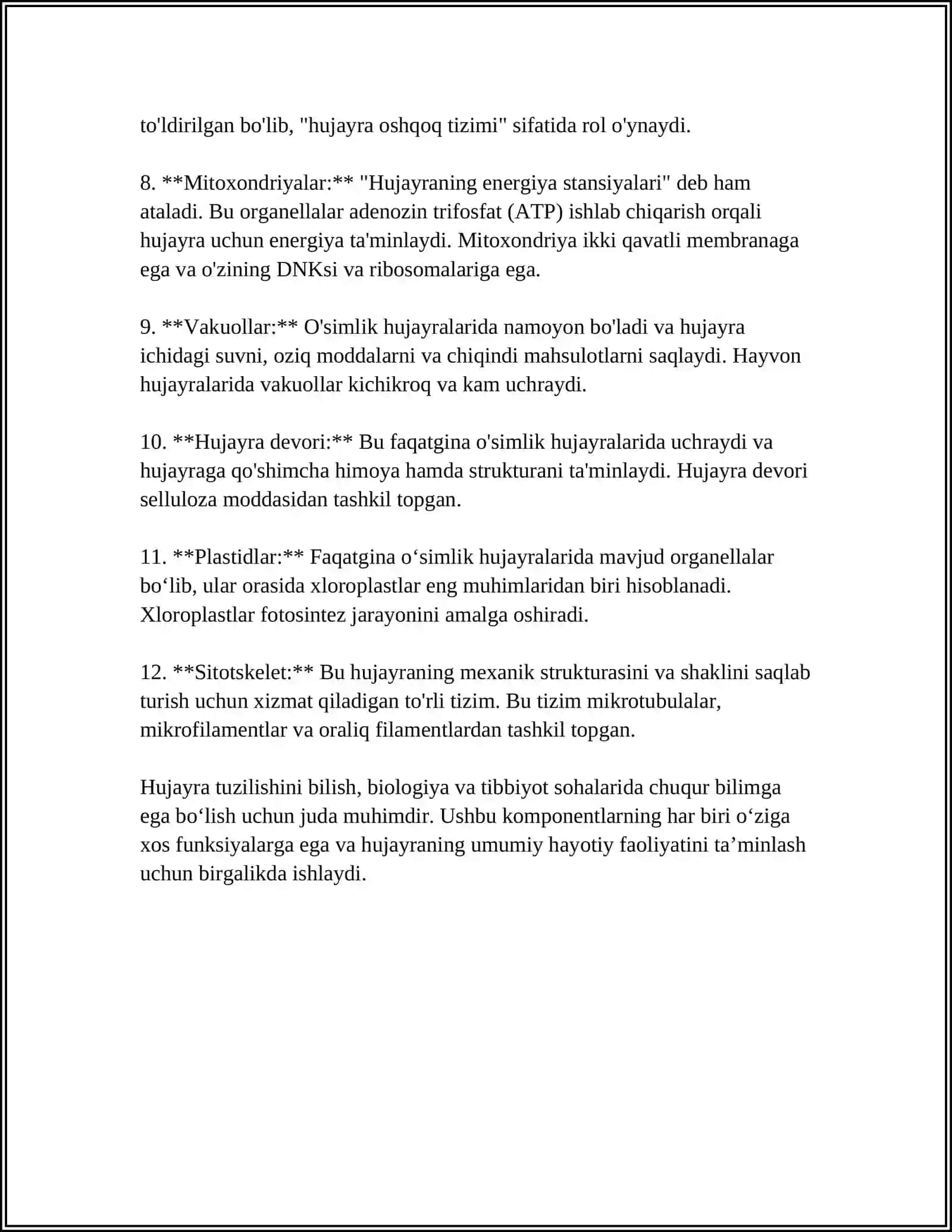 HUJAYRA ONTOGENEZINING RIVOJLANISH BOSQICHLARI 4