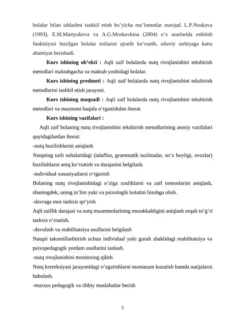 Aqli zaif bolalarda nutq rivojlanishini tekshirish metodlari 4