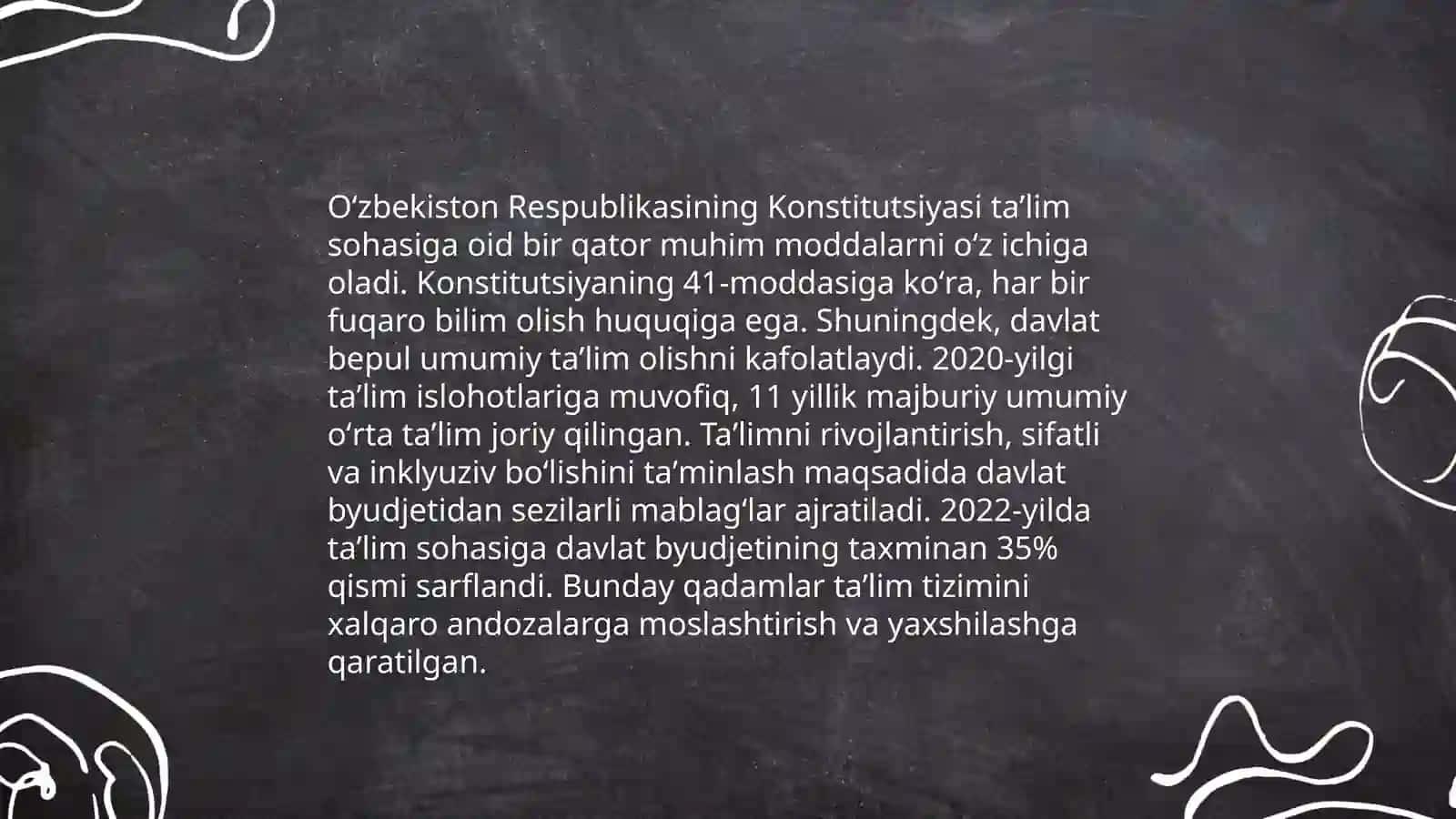Taʼlimning normativ-huquqiy asosi sifatida qonun hujatlari 4