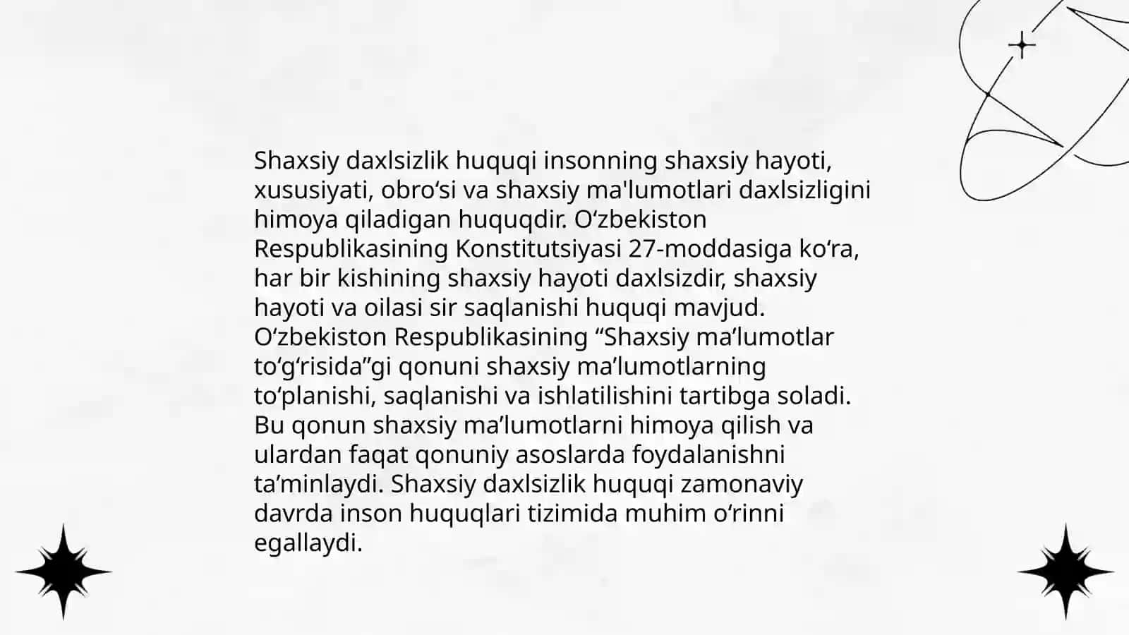 Inson va fuqarolarning asosiy huquq va erkinliklari 4