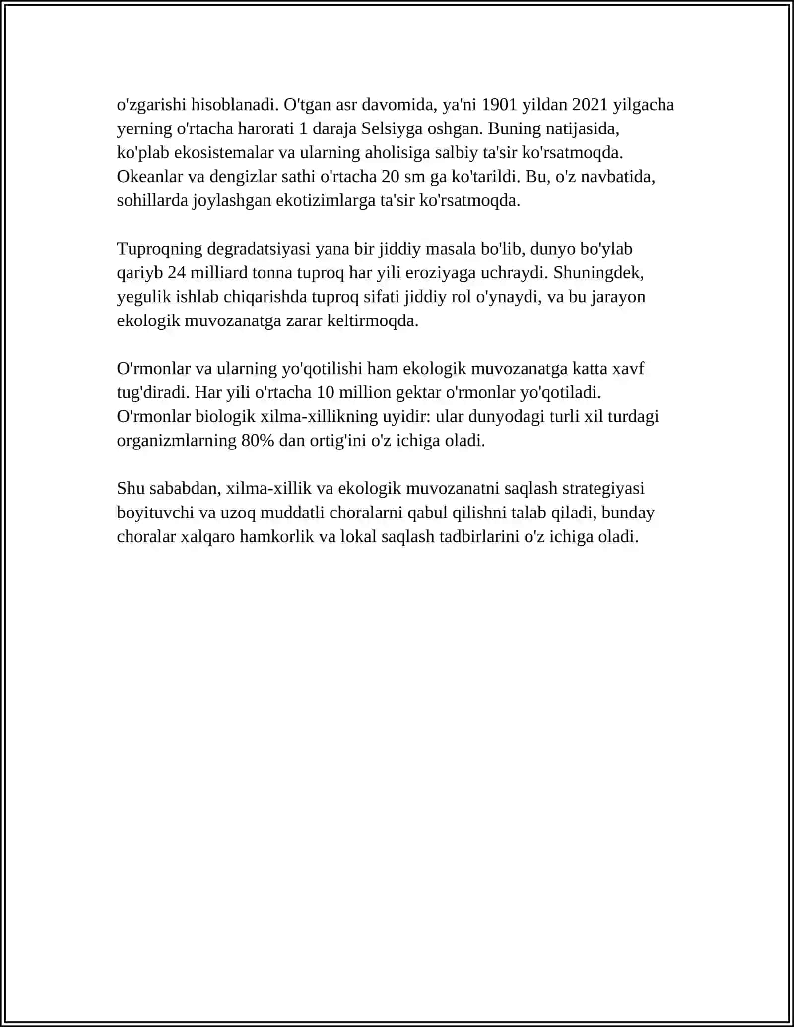 BIOLOGIK XILMA -XILLIKNI MUHOFAZA QILISH MUAMMOLARINI ÕRGANISH 4