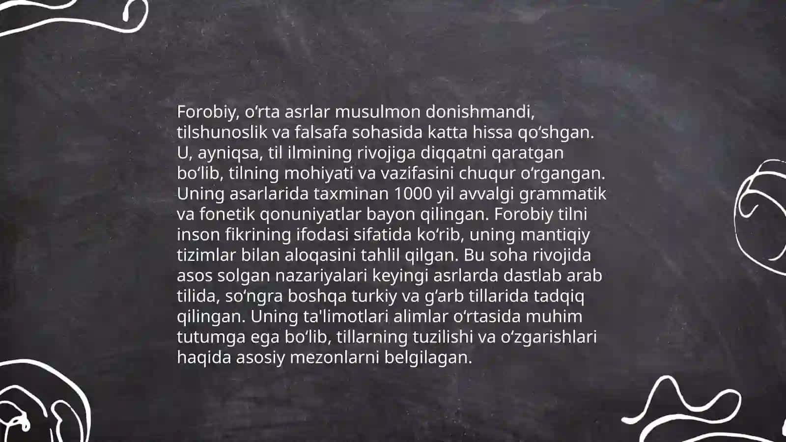 Sharq mutafakkirlarining til haqidagi qarashlari. Sharqda ilm-fan va til, nutqning masalalarini talqini 4