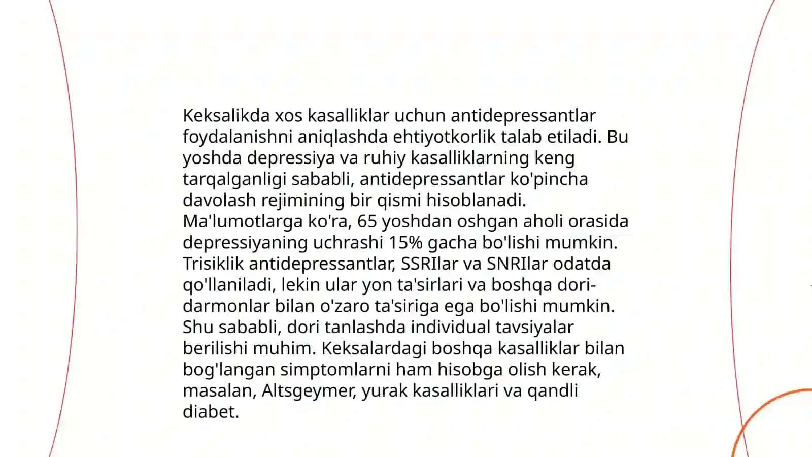 Geriartriya amaliyotida qoʻllaniladigan dorilar xaqida umumiy maʼlumotlar 4