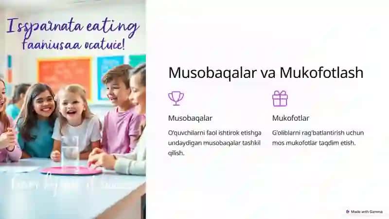 O'quvchilar Xulqi va Faoliyatini Rag'batlantirish 4