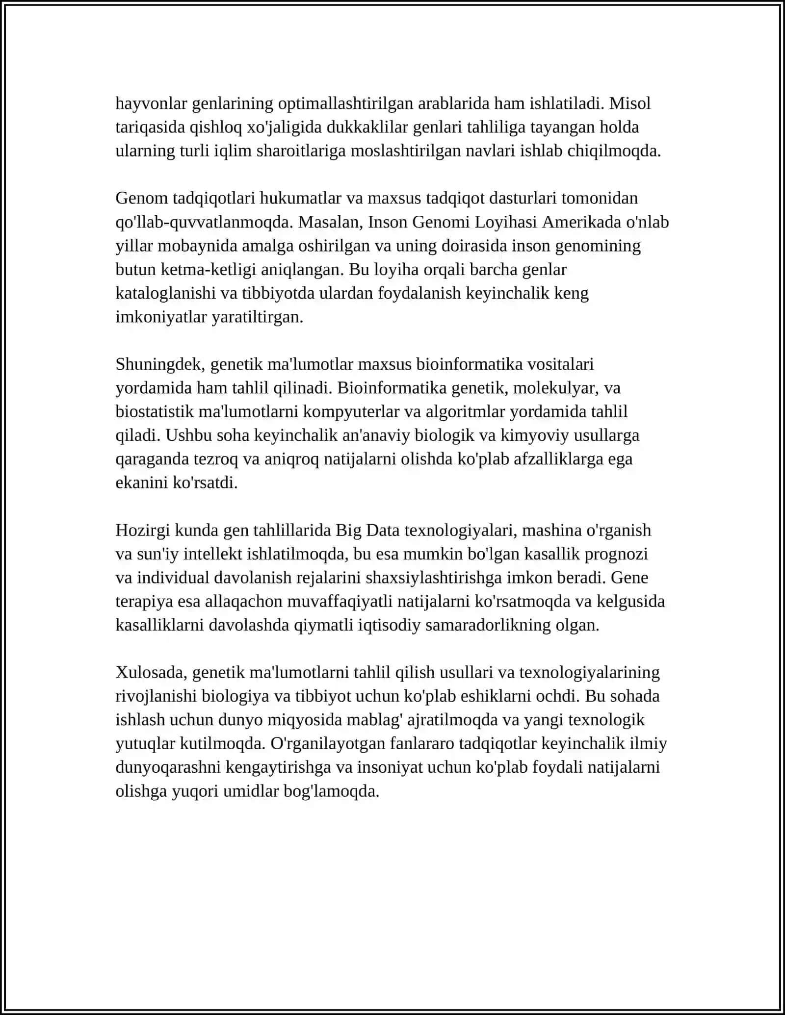 ODAM GENETIKASINING OʻRGANISH USULLARI: GENEALOGIYA VA EGIZAKLAR USULI 4