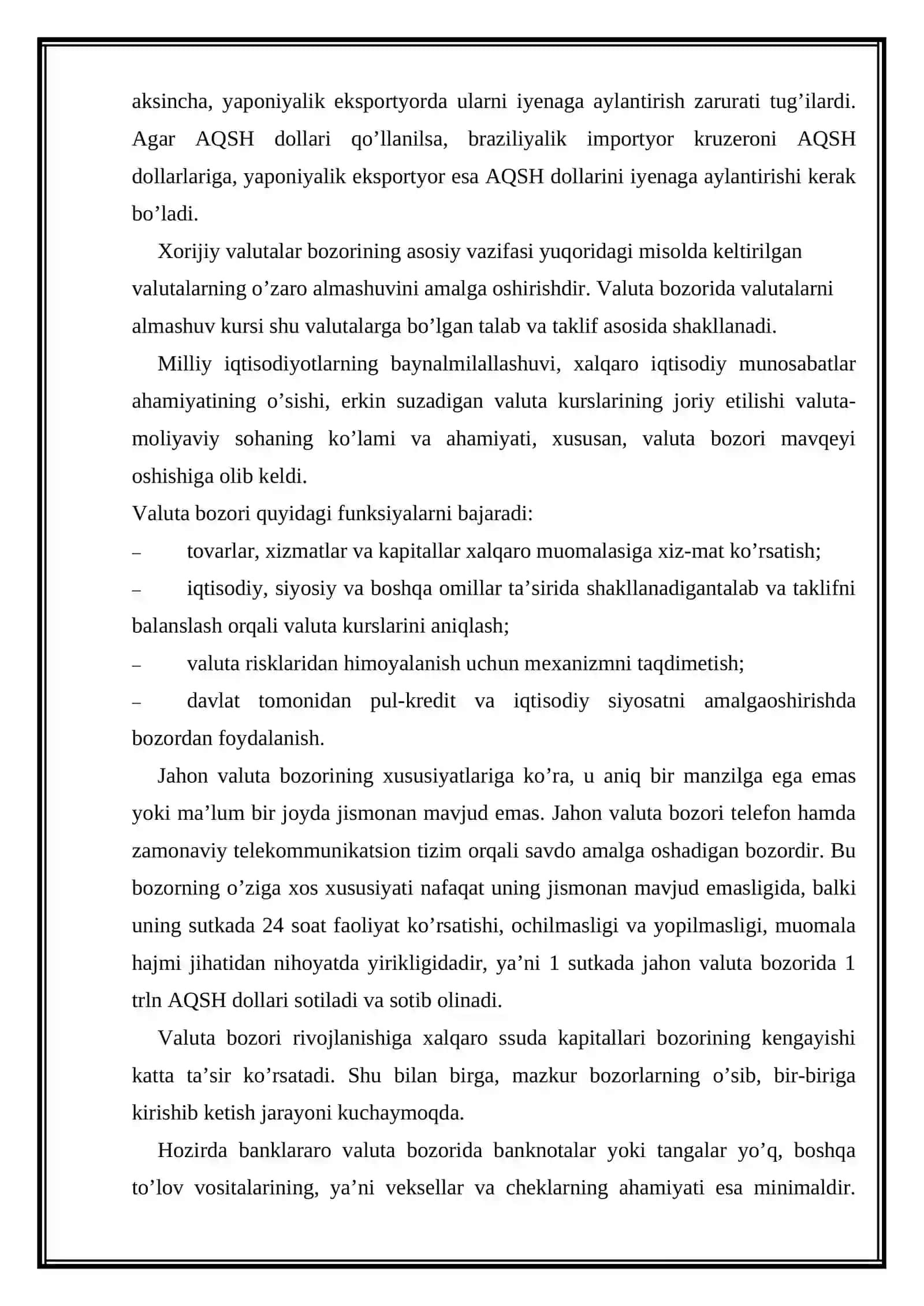 "VALYUTA OPERATSYALARI HISOBI" 4