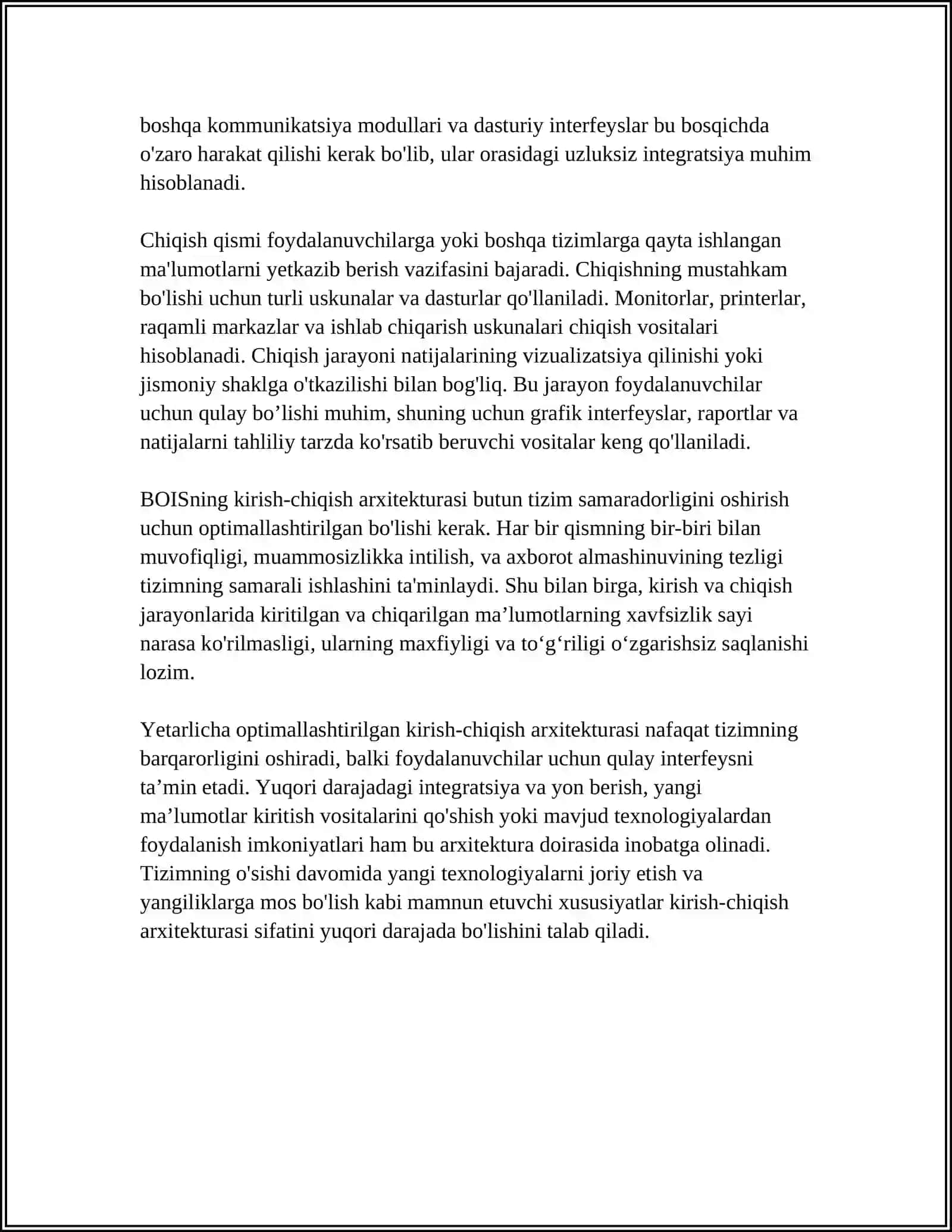 BOIS NING KIRISH - CHIQISH BAZOVIY TIZIMI 4