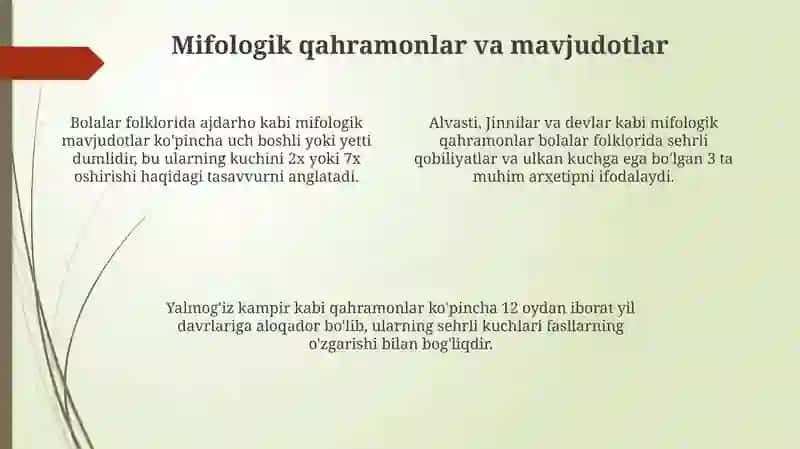 Bolalar folklorida mifologik elementlar 4