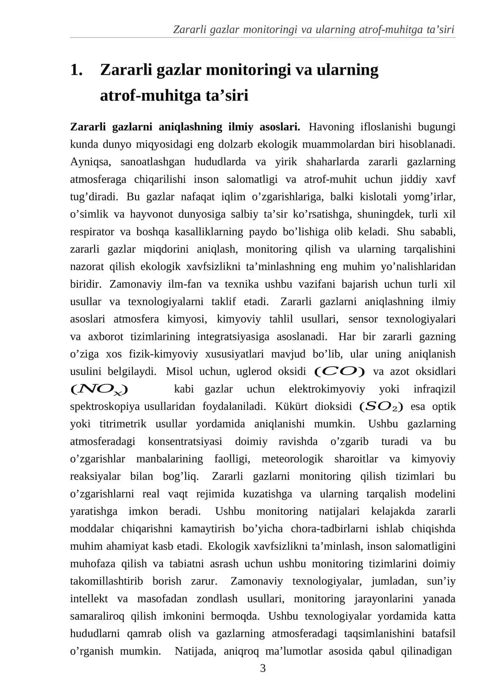 Zararli gazlar monitoringi va ularning atrof-muhitga ta’siri 4