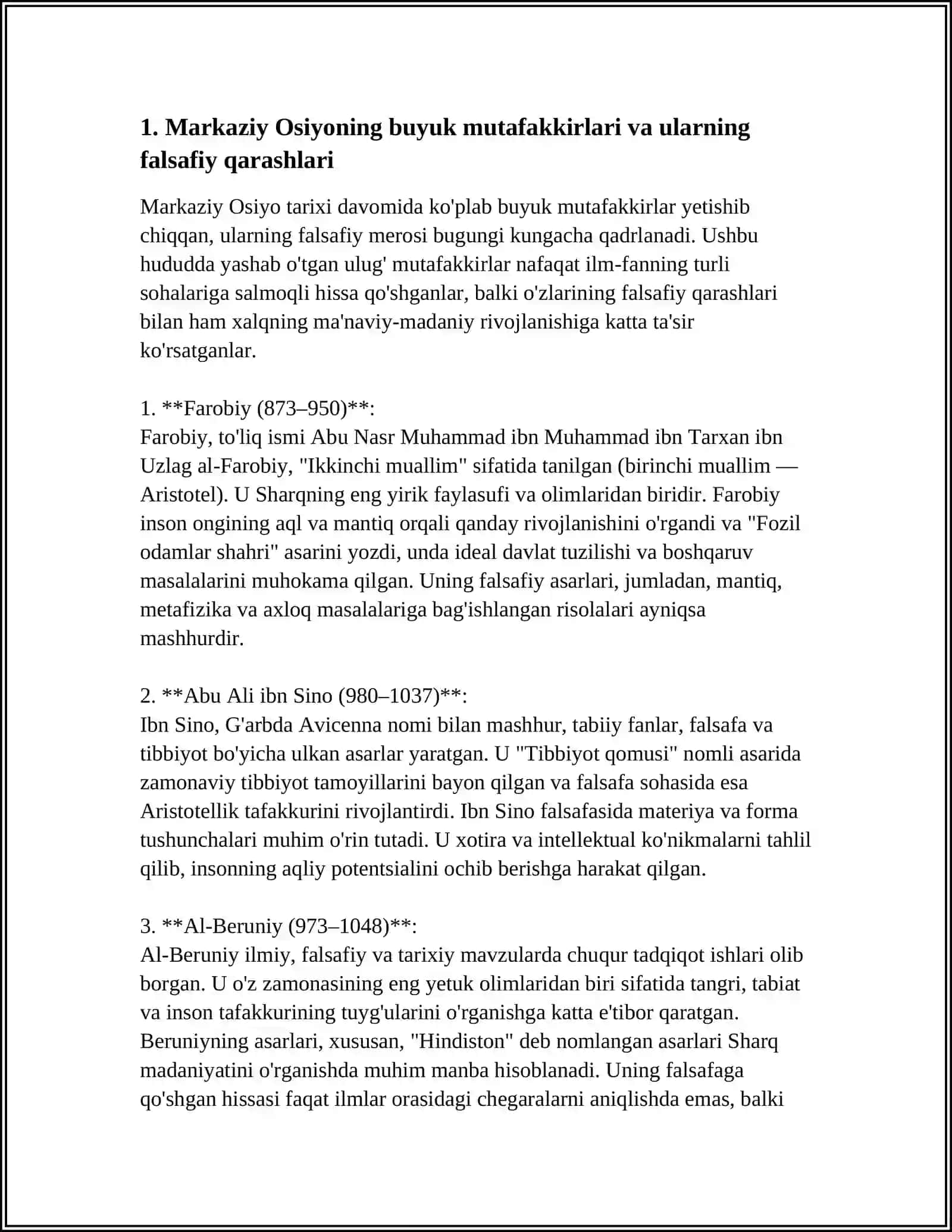 MARKAZIY OSIYO BUYUK MUTAFAKKIRLARINI FALSAFIY QARASHLARI 4