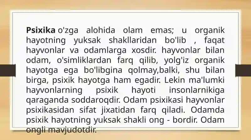 Psixika haqida umumiy tushuncha 4