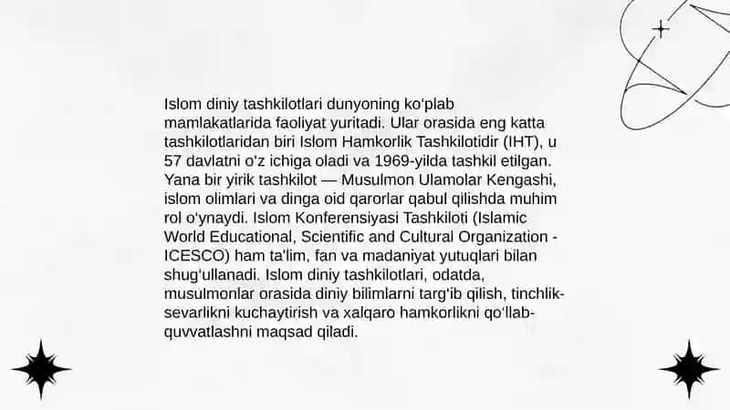 Oʻzbekistonda faoliyat yurituvchi diniy tashkilotlar 4