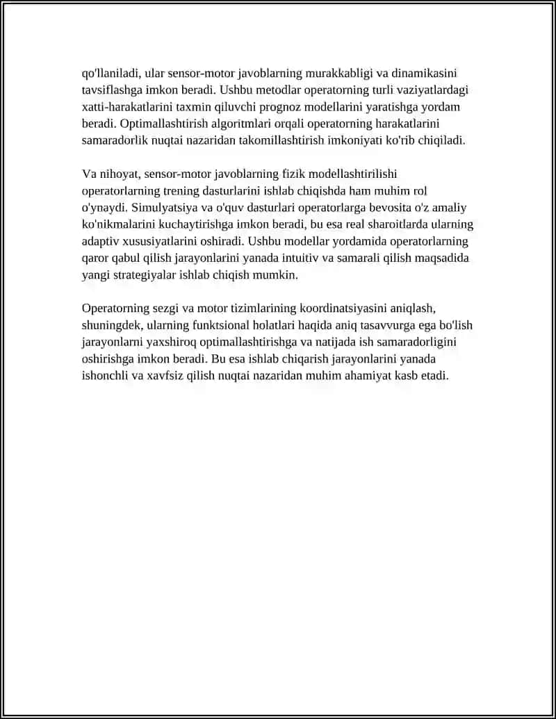 OPERATOR FAOLIYATI FIZIK MODELLASHTIRISH 4