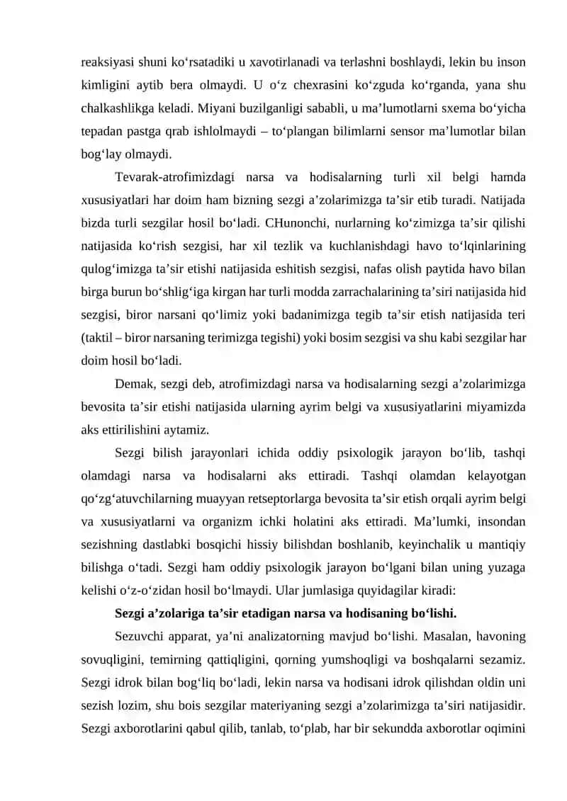 Sezgilarning nerv-fiziologik asoslari 4