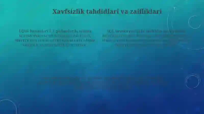Internet tarmog'i infratuzilmasida xavfsizlikni ta'minlashdagi asosiy muammolar 4
