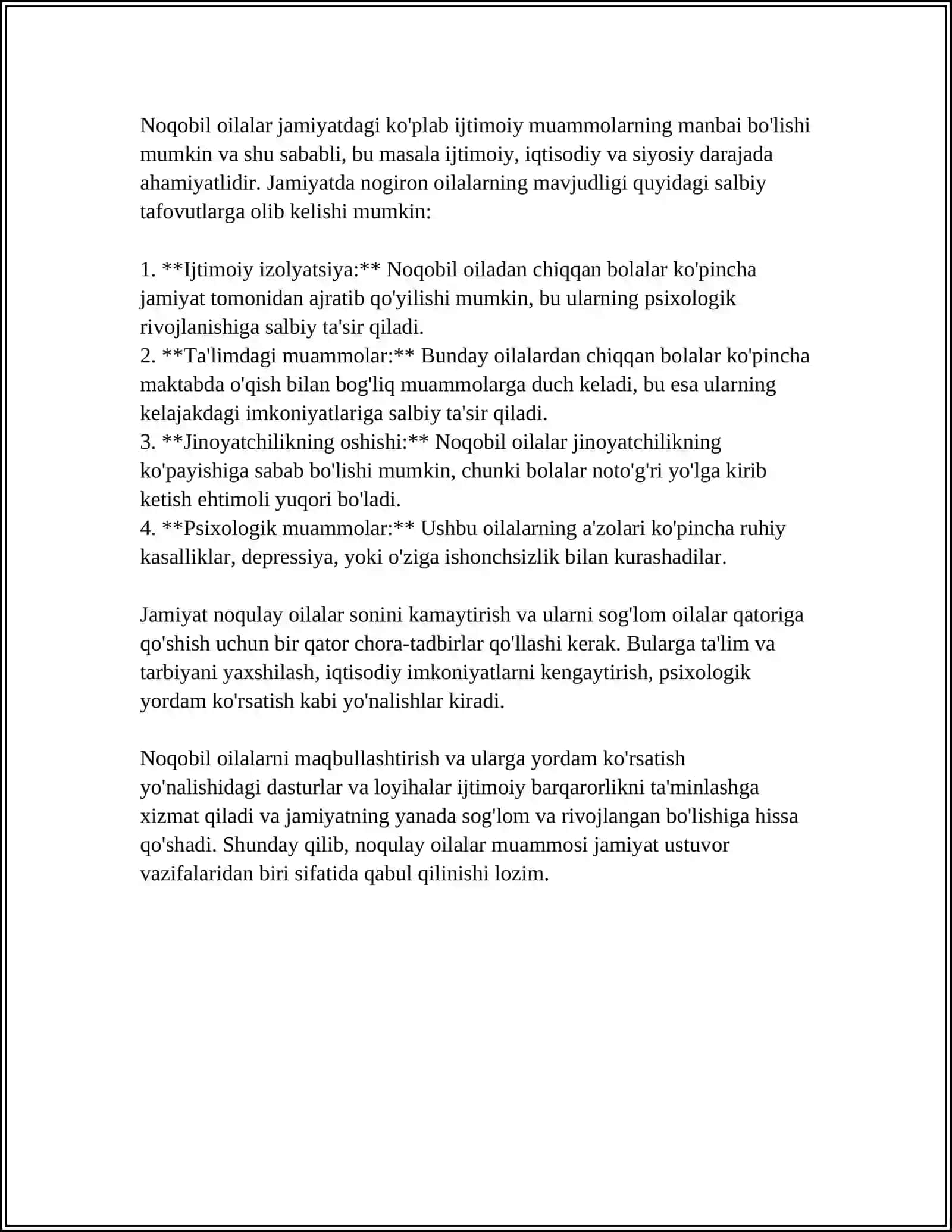 NOQOBIL OILA VA DEVYANTLIK OILA VA GENDER SOTSIOLOGIYASI 4