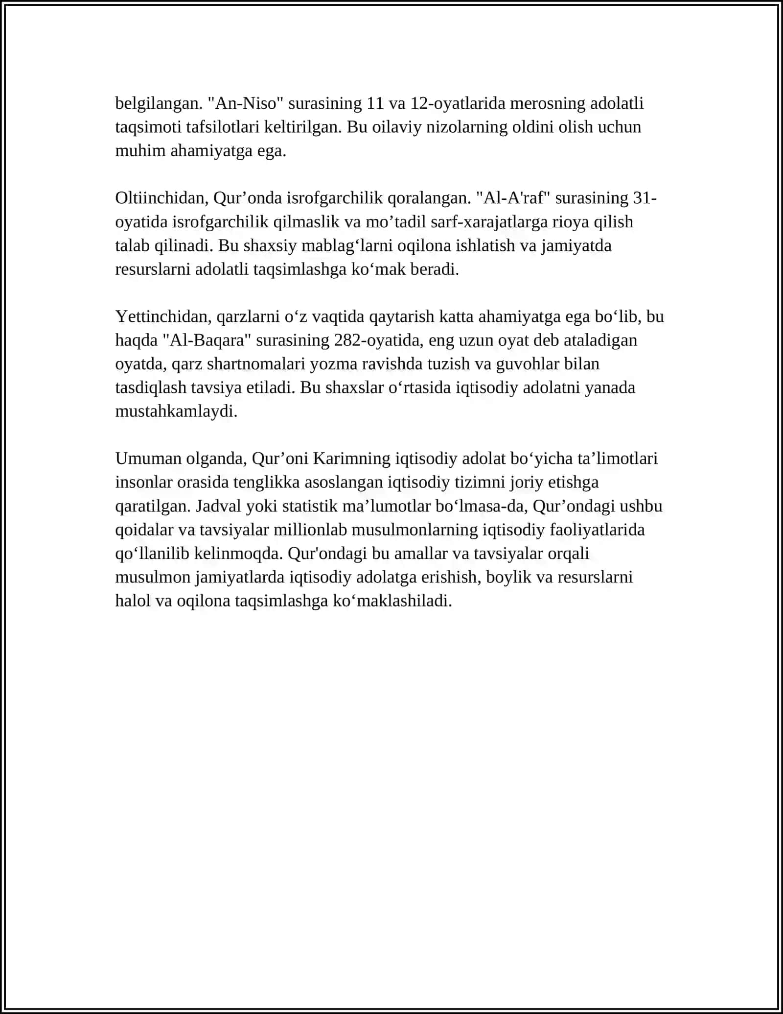 QURʼONI KARIM VA AVESTODAGI IQTISODIY QARASHLAR 4