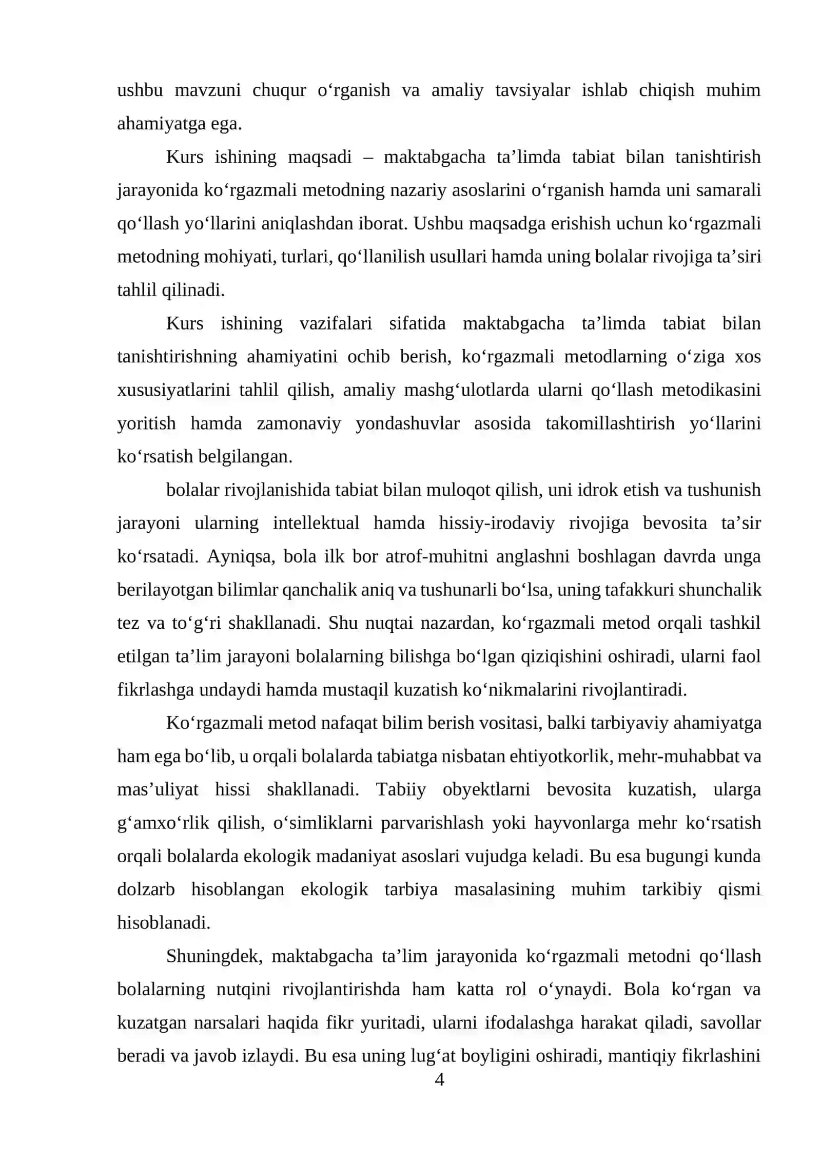 Tabiat bilan tanishtirishda ko‘rgazmali metod 4