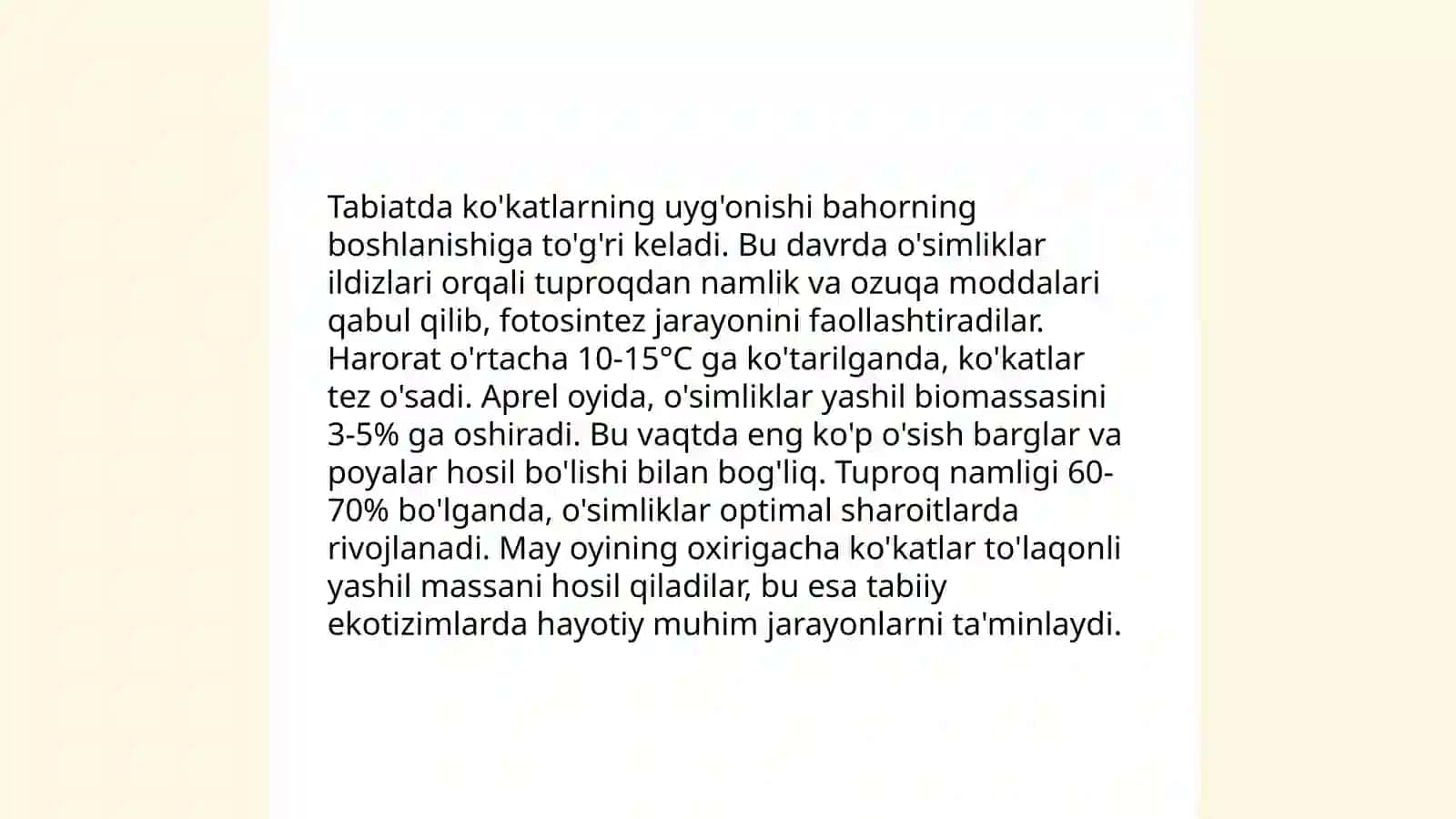 3- sinf aqli zaif bolalarda o‘qish fanidan "Bahorda tabiat manzarasi" mavzusi 4