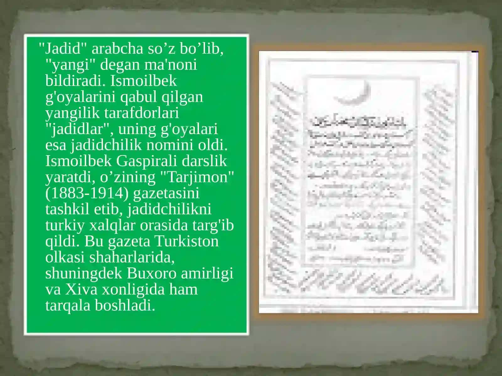 Jadidchilik harakatining vujudga kelishi 4