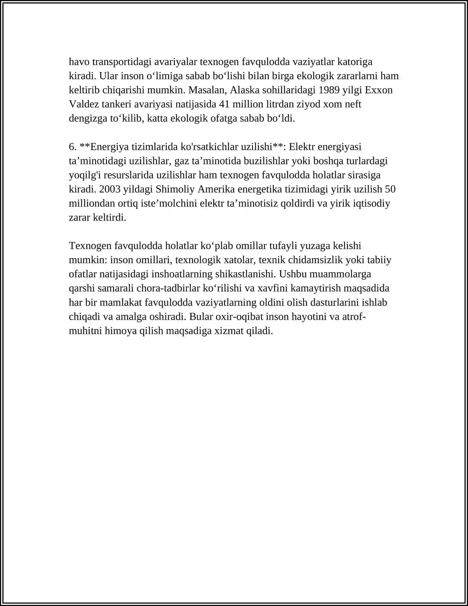 TEXNOGEN XUSUSIYATLI FAVQULOTDA VAZIYAT VA ULARDAN MUXOFAZA 4