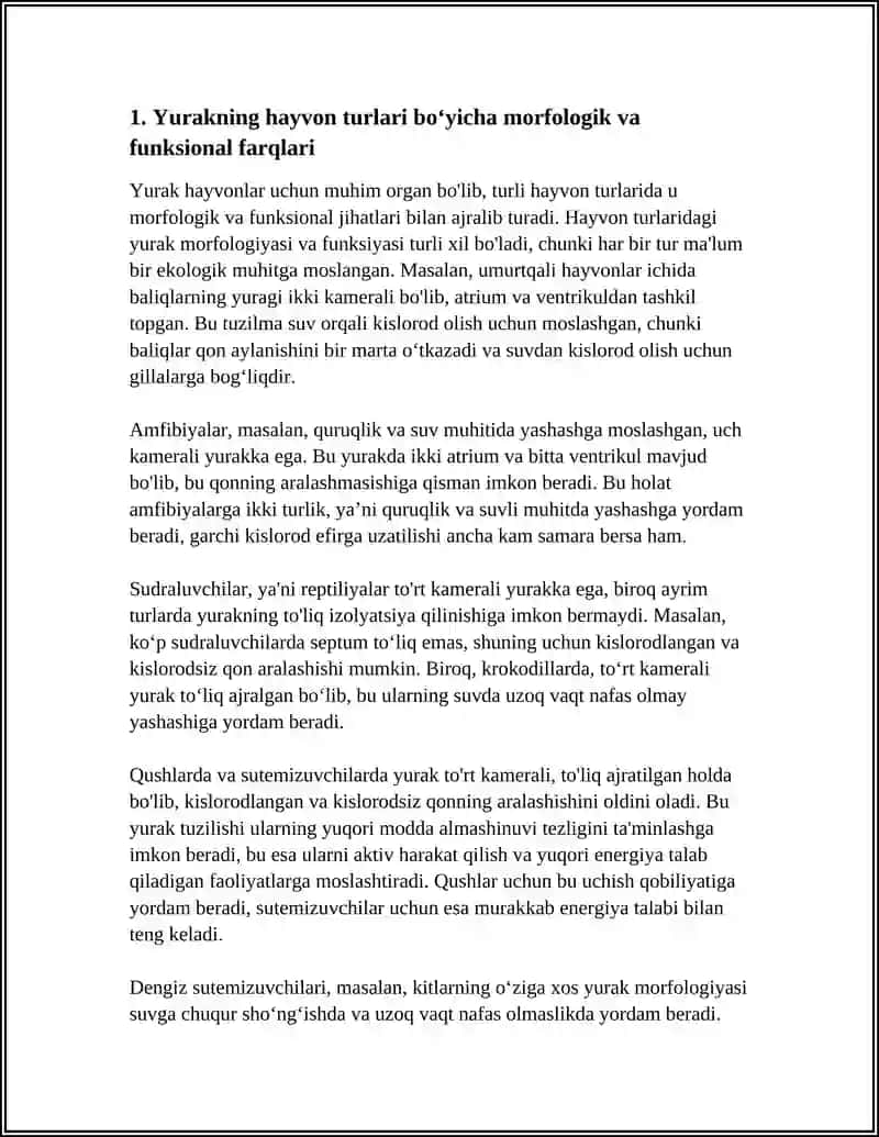ICHKI ORGANLARNI HAYVONLARDAGI FARQ QILUVCHI HUSUSYATLARINI ORGANISH 4