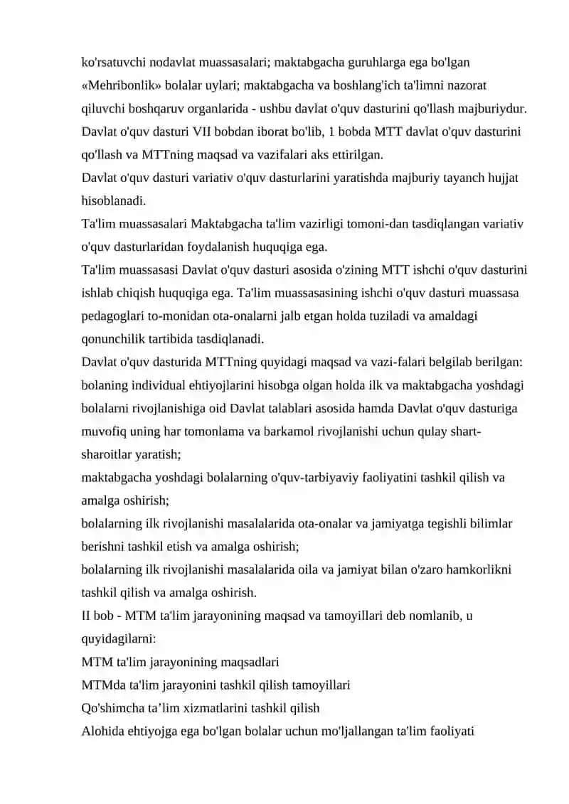 ILK QADAM DASTURI ASOSIDA MTT NING KATTA VA TAYYORLOV GURUHLARIDAGI FAOLIYATLAR MAZMUNI 4
