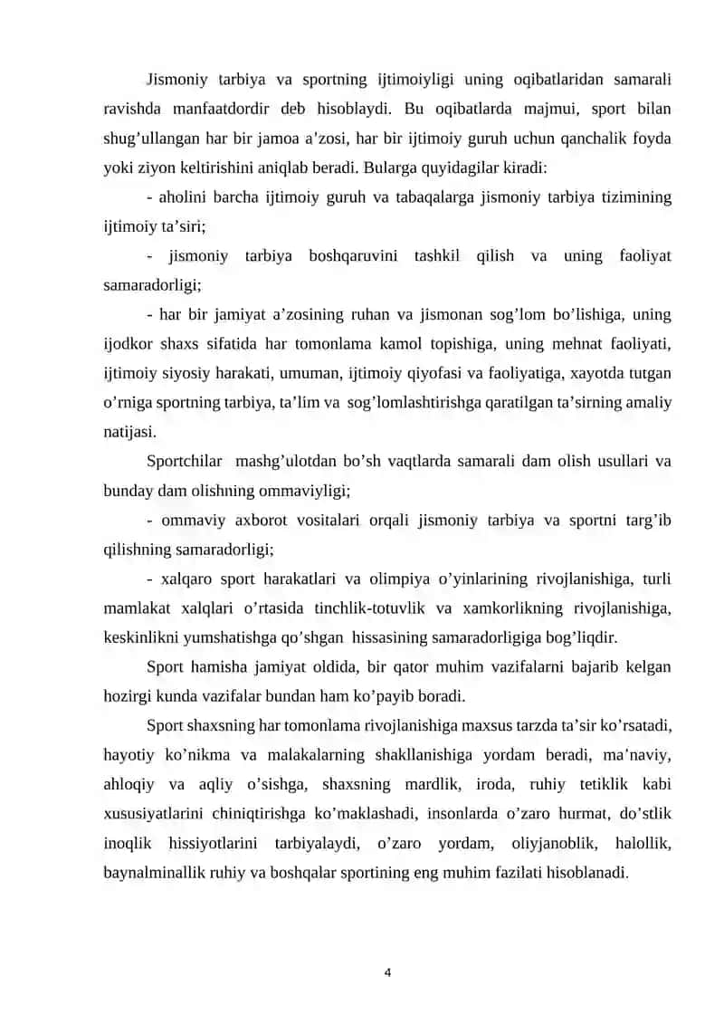Sport mashg‘ulotlari jarayonini tuzilishini o‘ziga xosligi 4