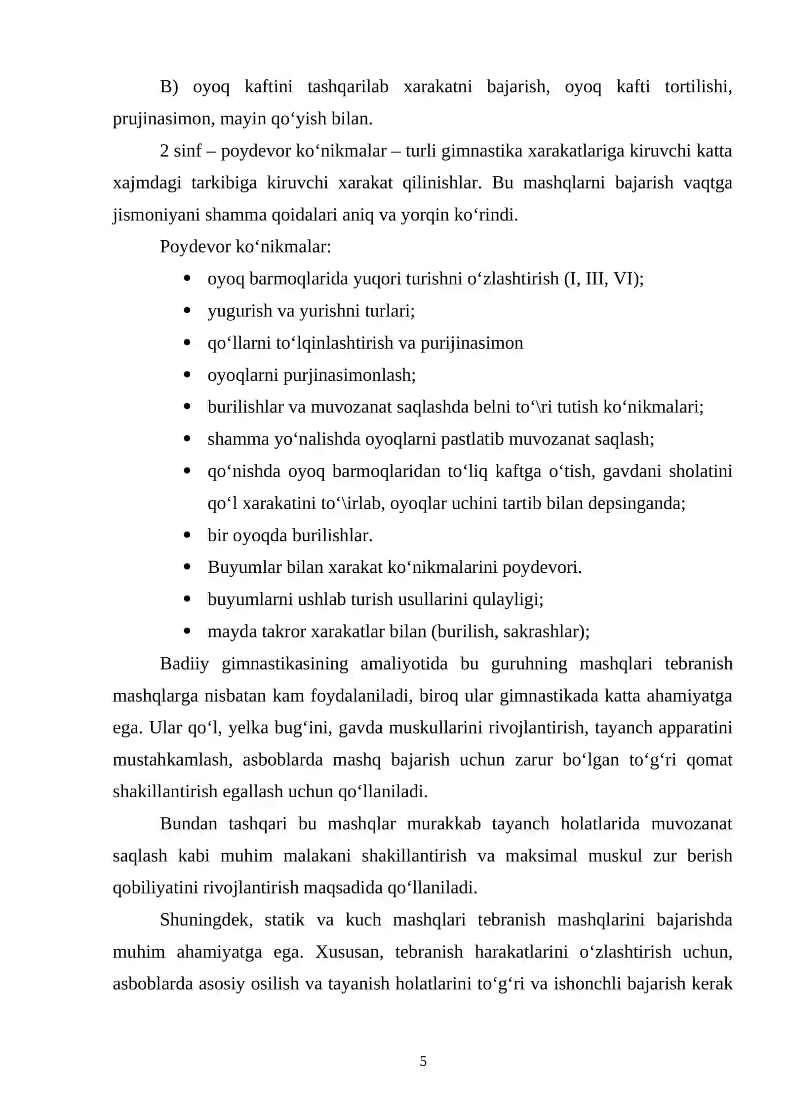 Gimnastika jihozlarida mashqlar o'rgatish metodikasi 4