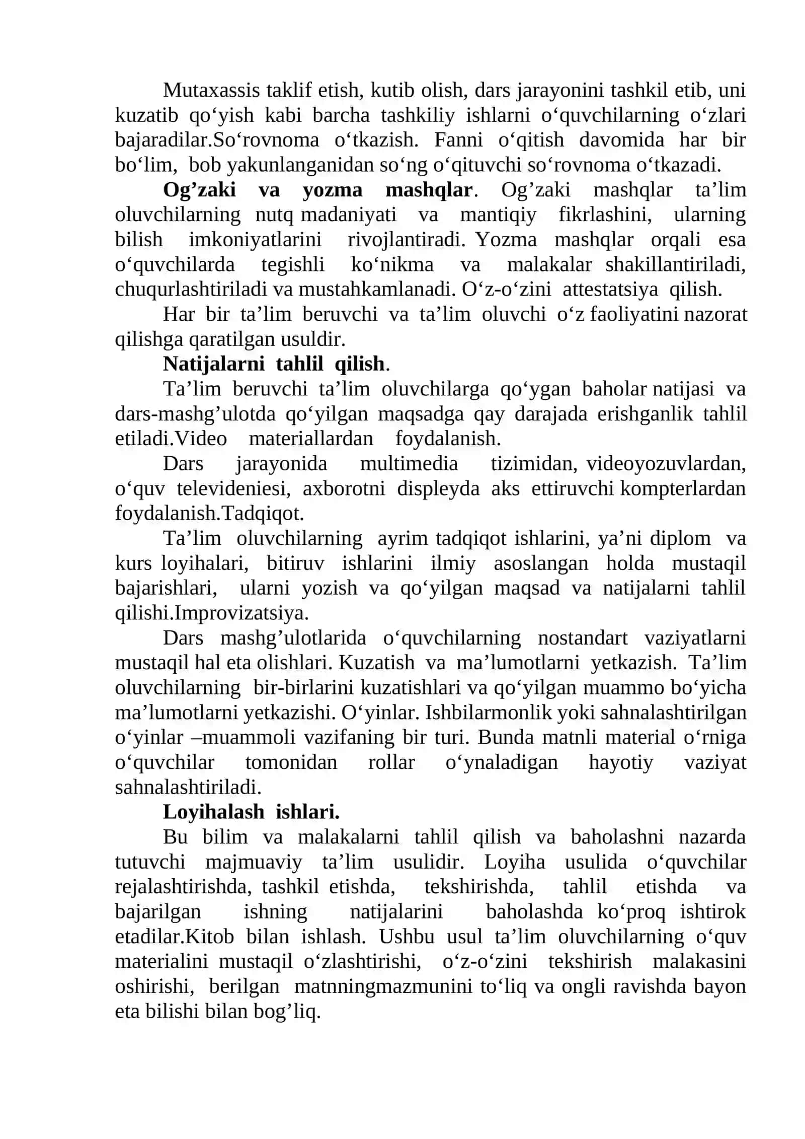 Ta’lim jarayonida an’anaviy va noan’anaviy ta’lim texnologiyalaridan foydalanish 4