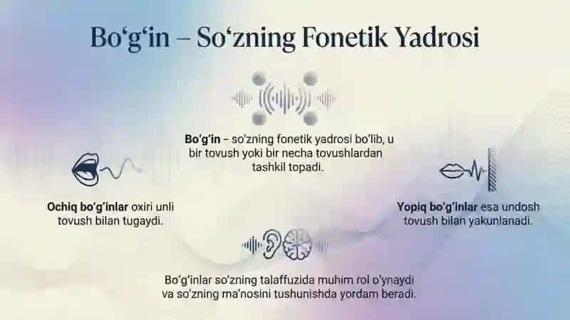 Nutqning fonetik bo‘linishi. Fraza, takt, bo‘g‘in, tovush 4
