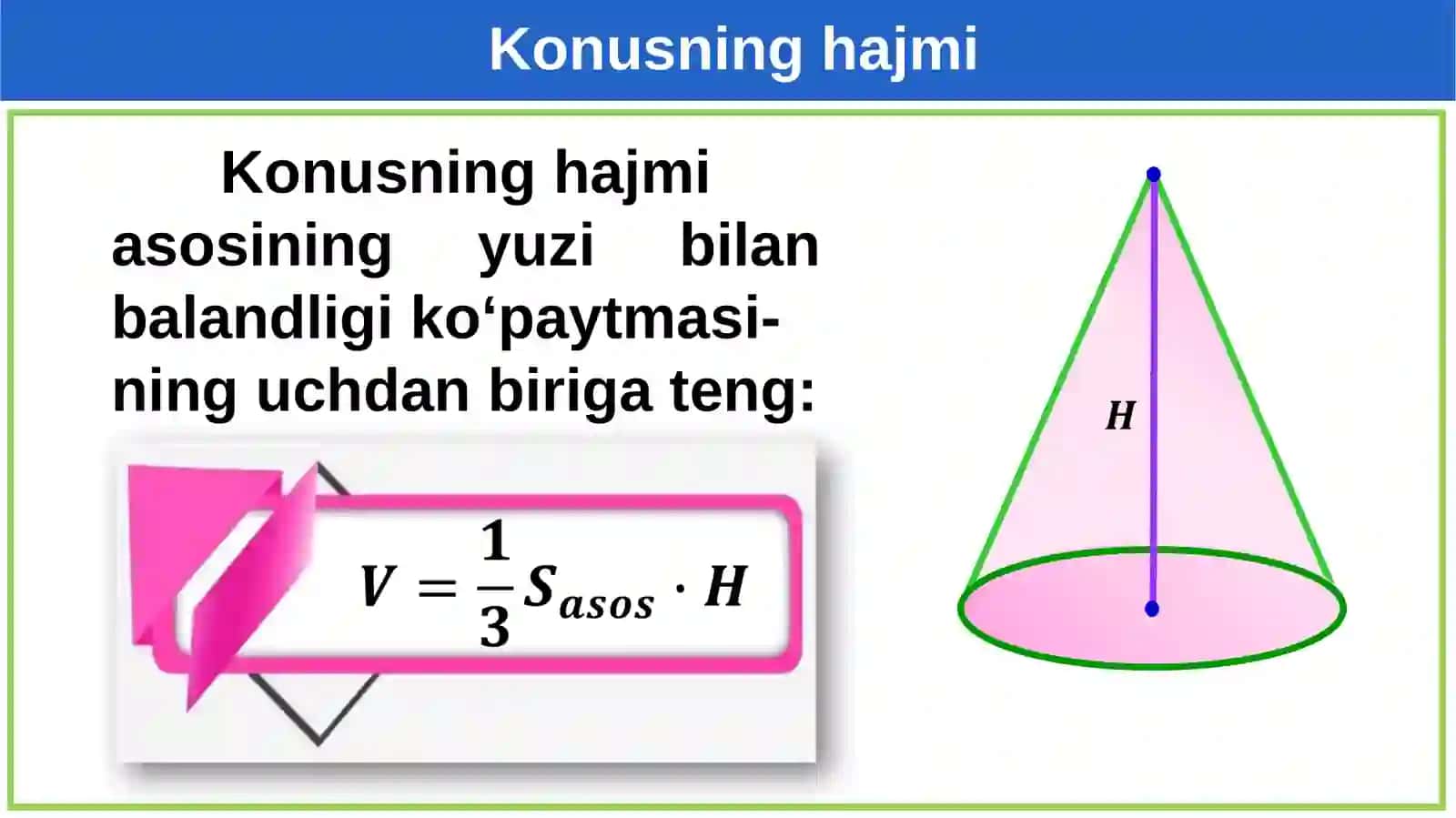 Konusning hajmi 4