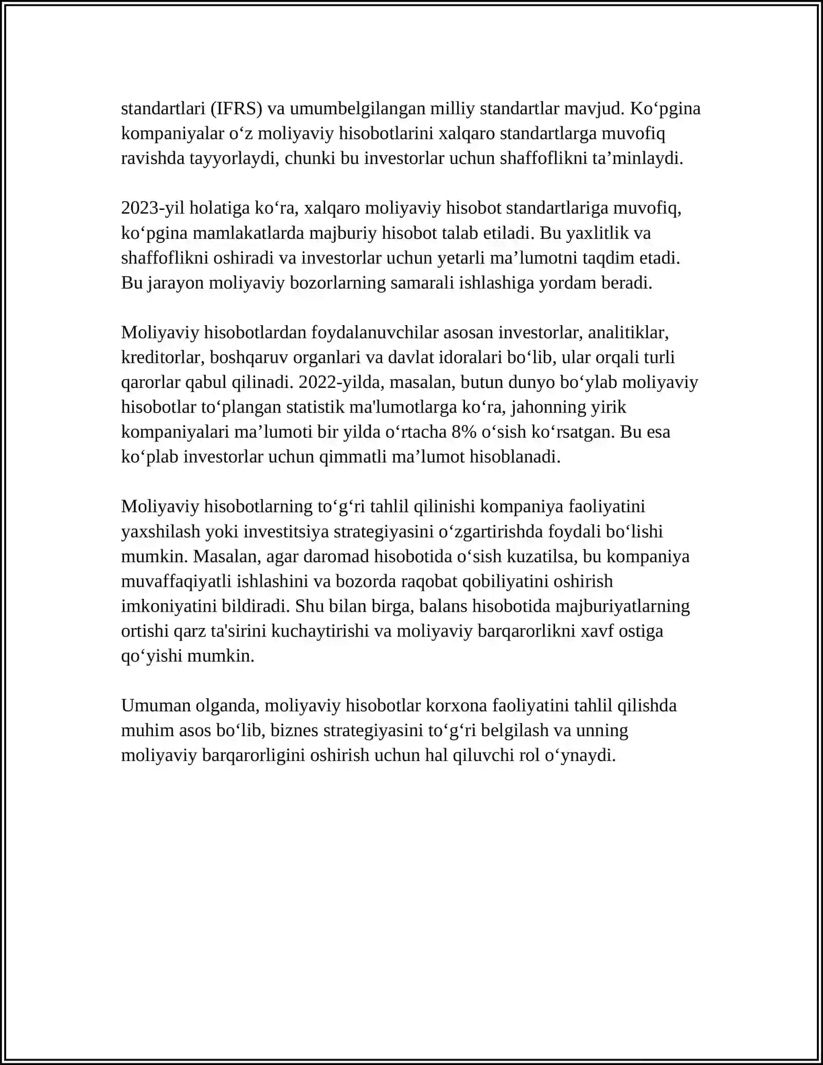 Moliyaviy hisobotlar 4