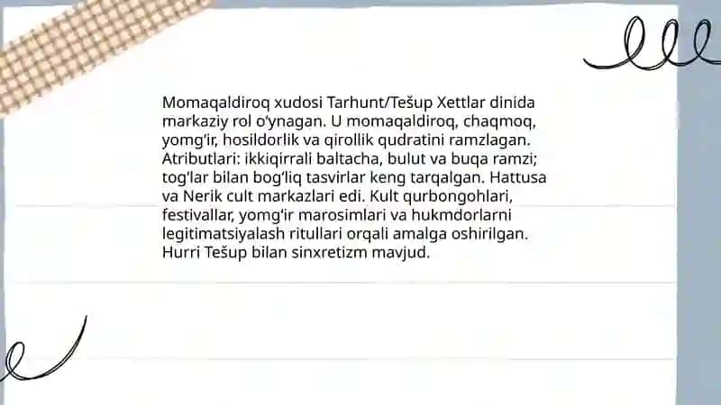 Qadimgi xettlar dini 4