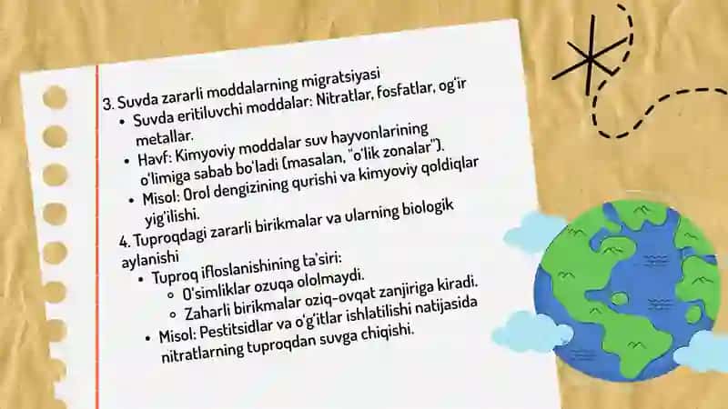 Zararli birikmalar va ularning ruxsat etilgan miqdori 4