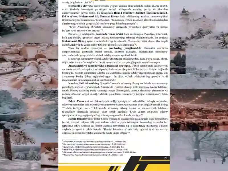 Oʻzbek adabiyotida anʼanaviylik mavzusi 4