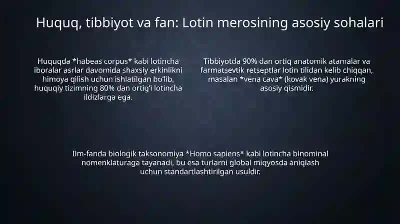 Lotin boralarining hayotimizning barcha jabhalarida tutgan o'rni 4