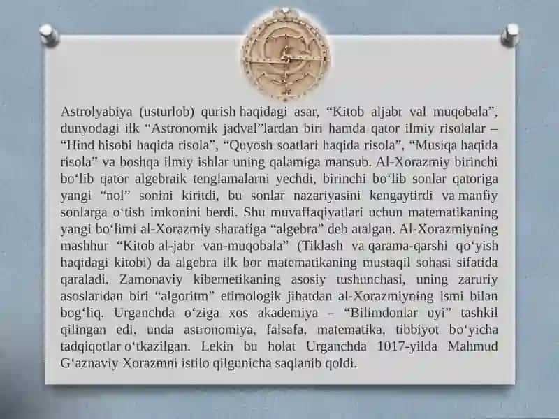O`zbekistonda ilm –fanning rivojlanishi. 4