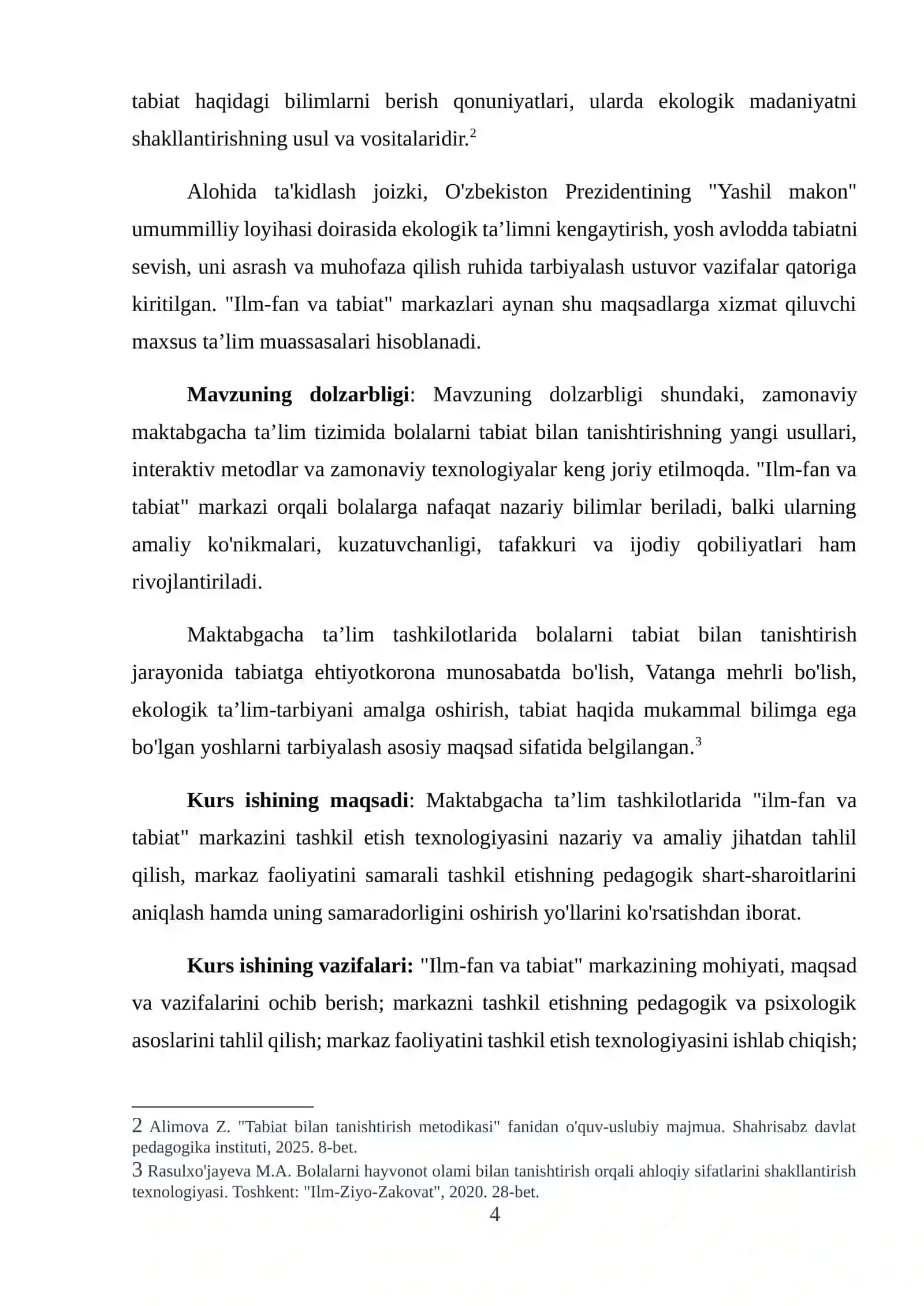 Maktabgacha taʼlim tashkilotlarida 'ilm-fan va tabiat' markazini tashkil etish texnologiyasi 4