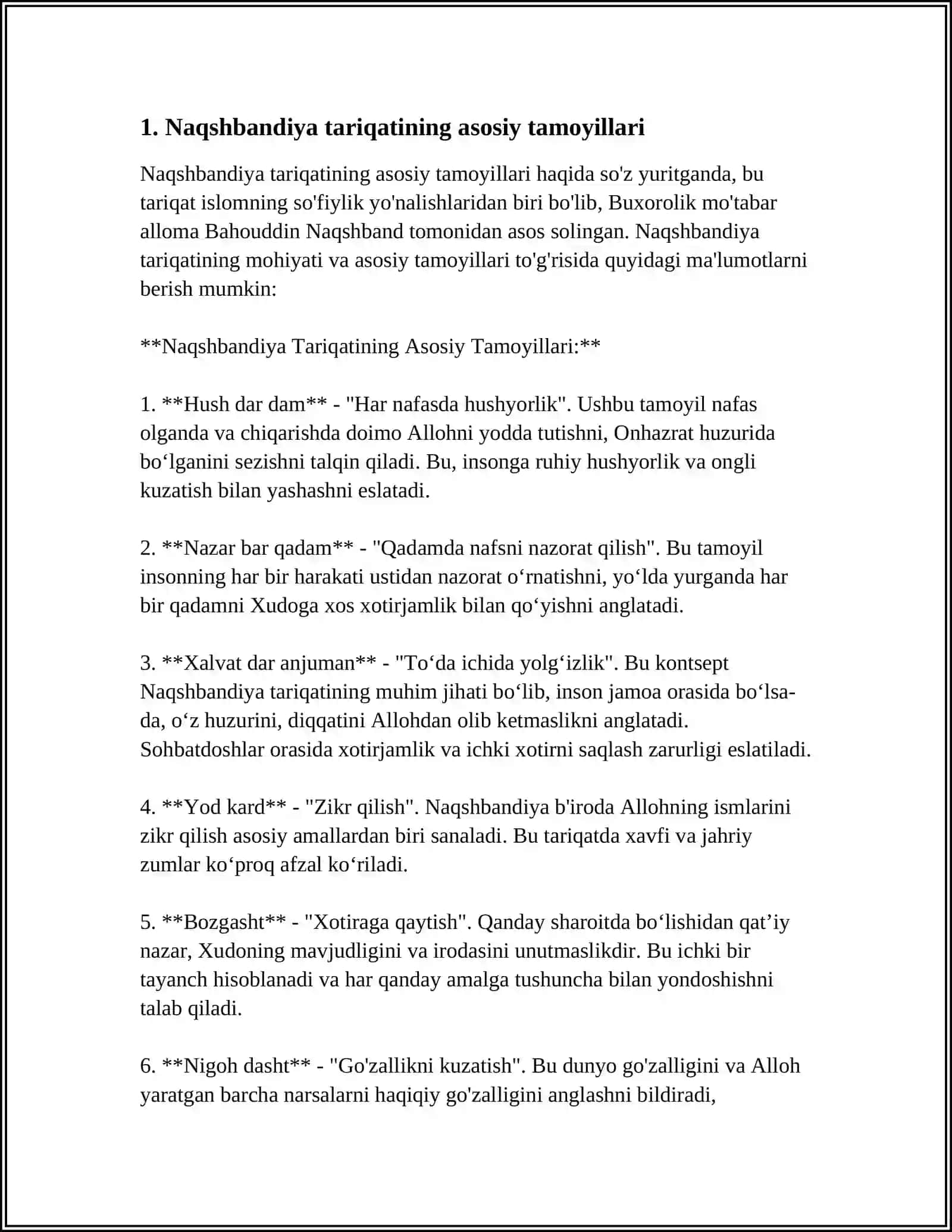 NAQSHBANDIY TA'LIMOTDA INSONPARVARLIK G'OYALARI 4