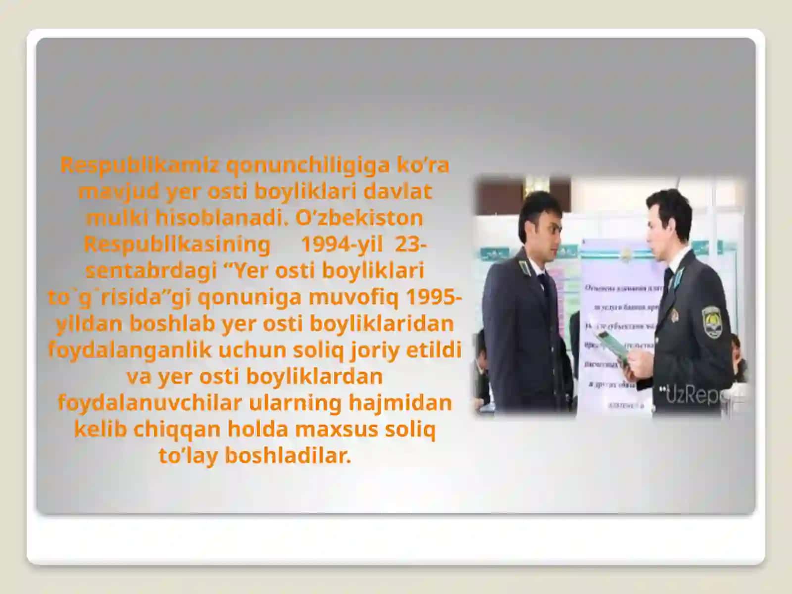 Yerqaridan foydalanganlik uchun soliq va maxsus to'lovlar 4
