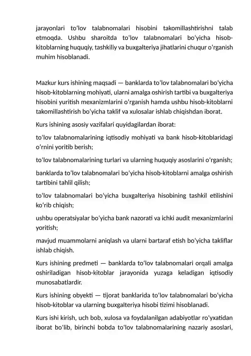 Banklarda to‘lov talabnomalari bo‘yicha hisob-kitoblar hisobi 4