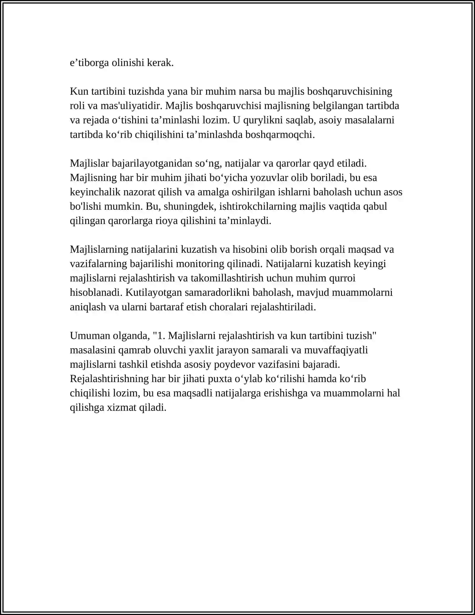 Majlislar oʻtkazish texnologiyasi 4
