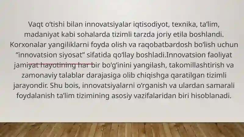 Innovatsion texnologiyalar ta’lim sifatini oshirish manbai sifatida 4