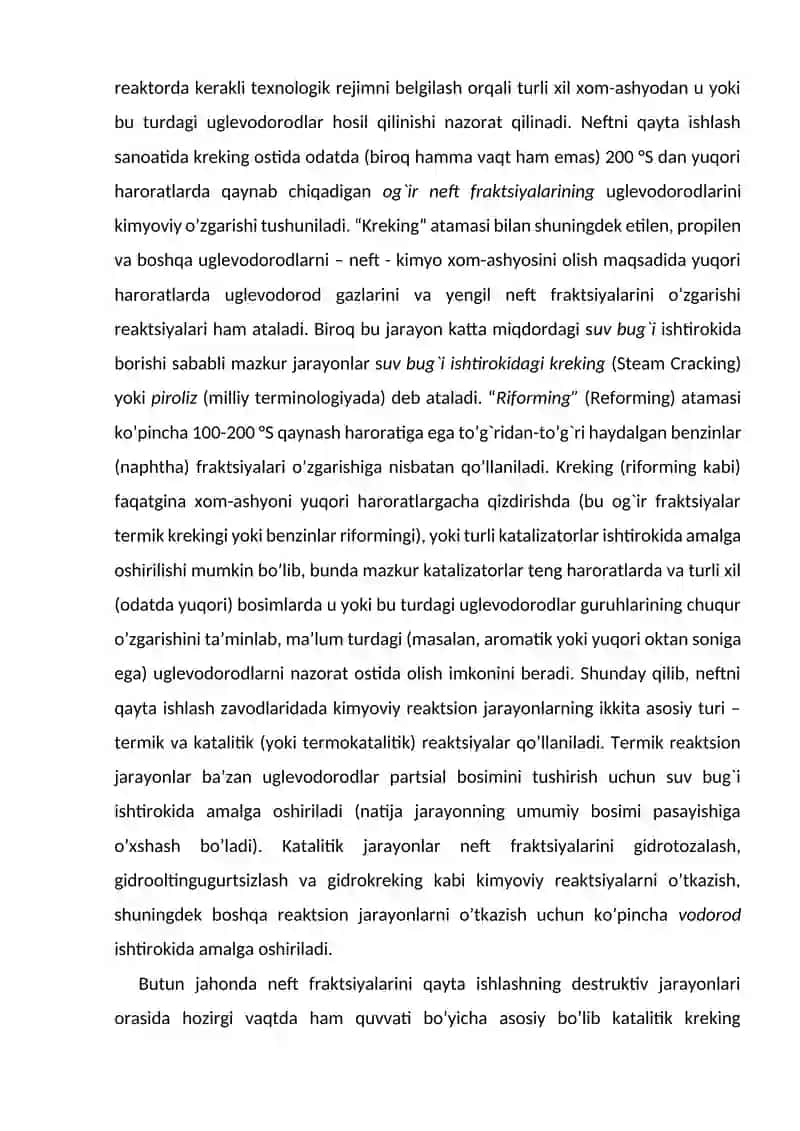 Katalitik kreking jarayonining sanoatdagi qurilmalari 4