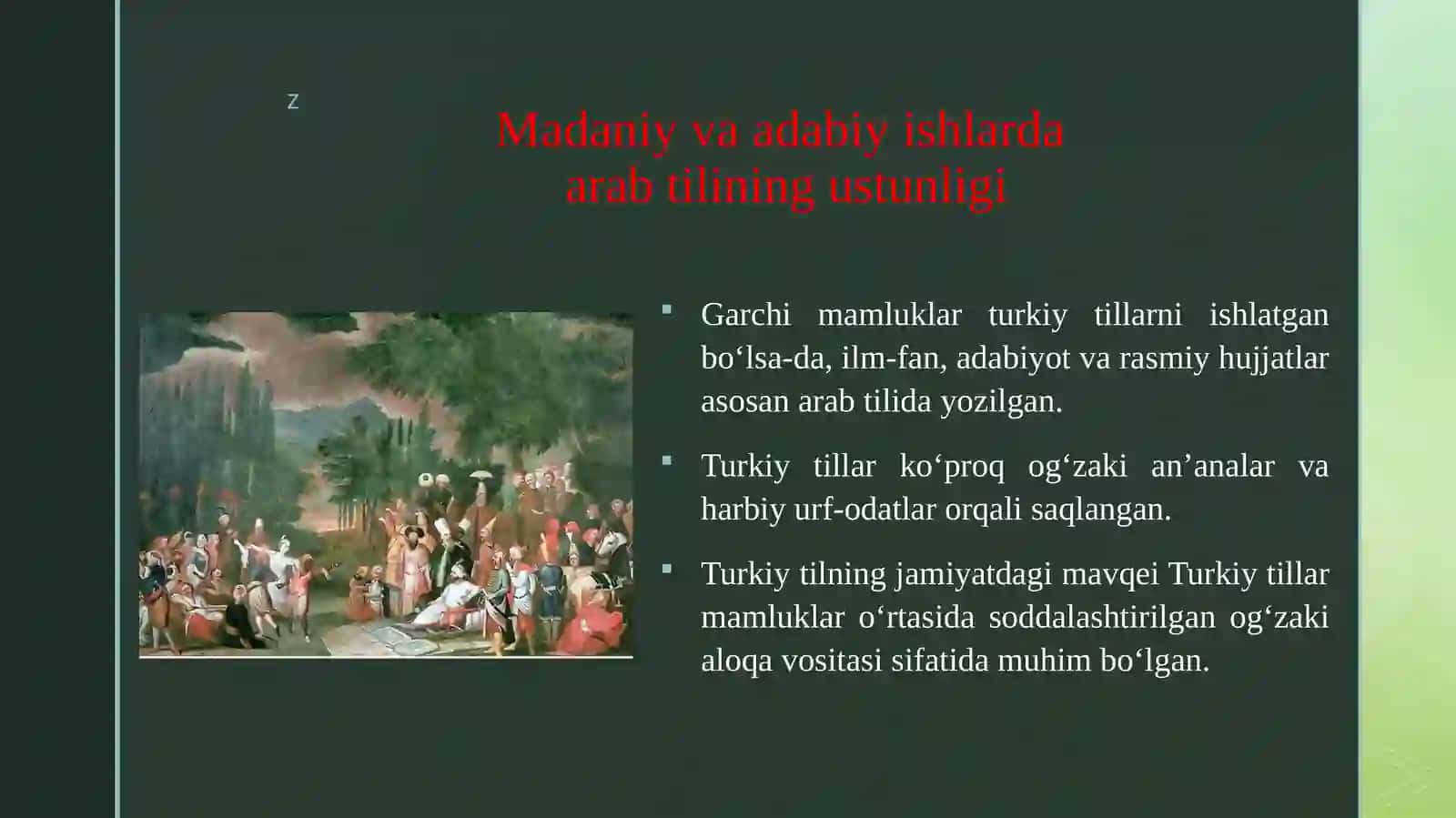 Mamluklar davrida turkiy tillar mavqeyi. 4