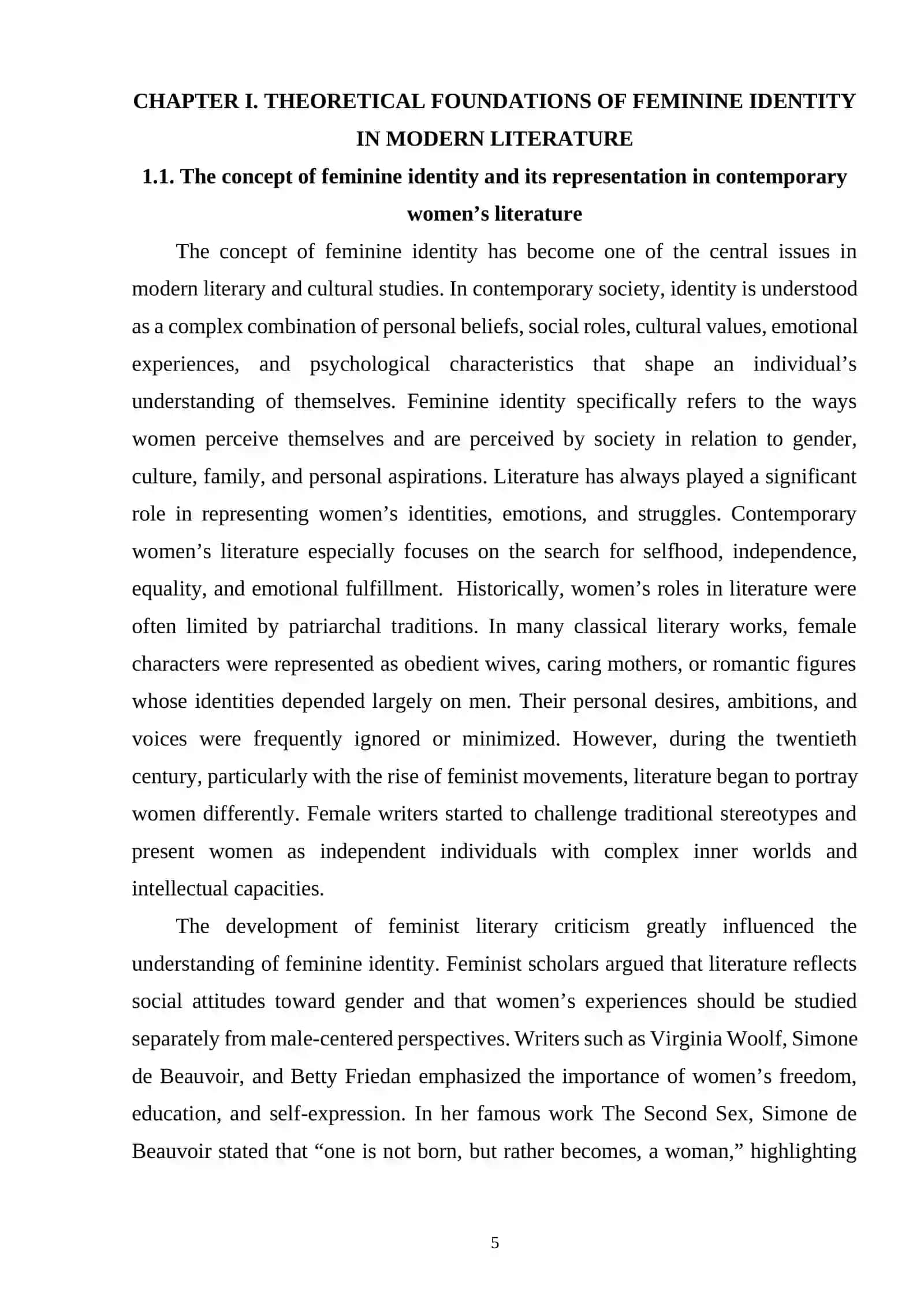 FEMININE IDENTITY IN E. GILBERT’S NOVEL “EAT, PRAY, LOVE” 4
