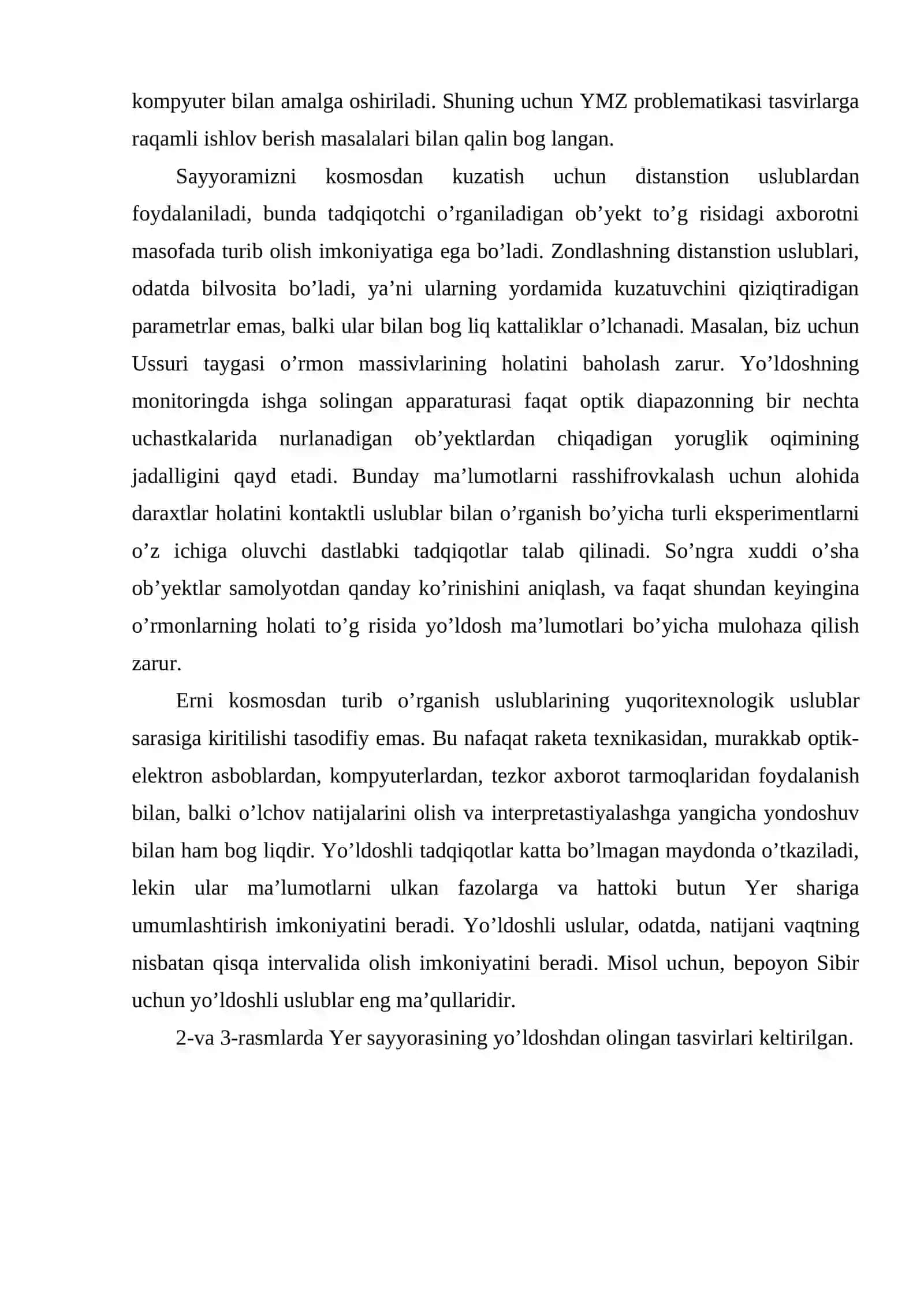 Masofadan zondlash va yo’ldoshli pozitsionirlash tizimlari 4