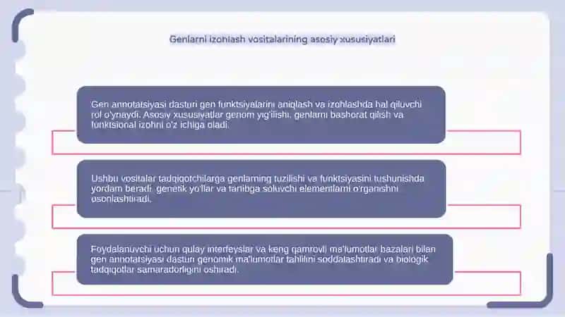 Genlarni annotatsiyalash dasturlari bilan tanishish 4