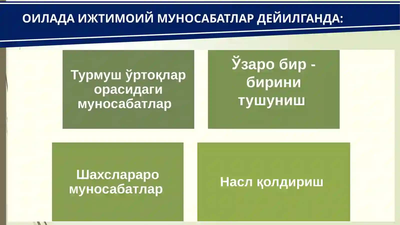 Эр-хотин муносабатларини мувофиқлаштиришга оид қонуниятлар 4